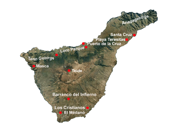 Karte Teneriffa Karte Teneriffa