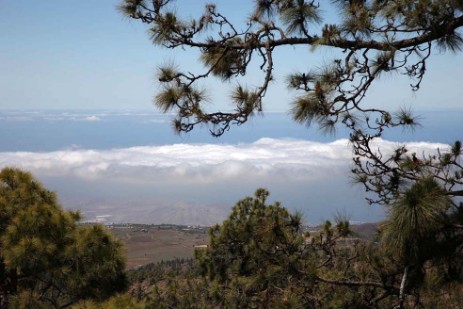 Teneriffa bei dichten Wolken