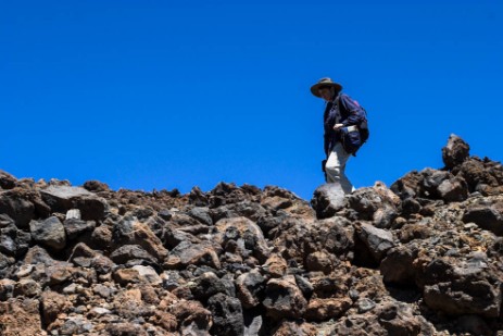 Lavafeld auf Wanderung auf Teide